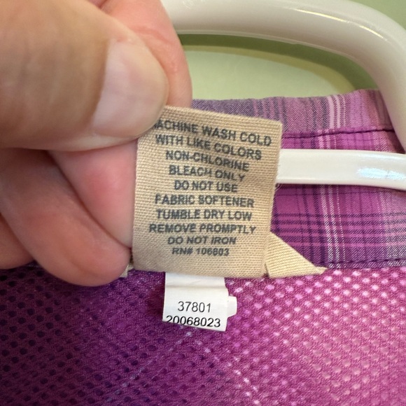 Deluth women’s Purple Plaid Button-Up Shirt size 4x nylon moisture wicking - Picture 13 of 14